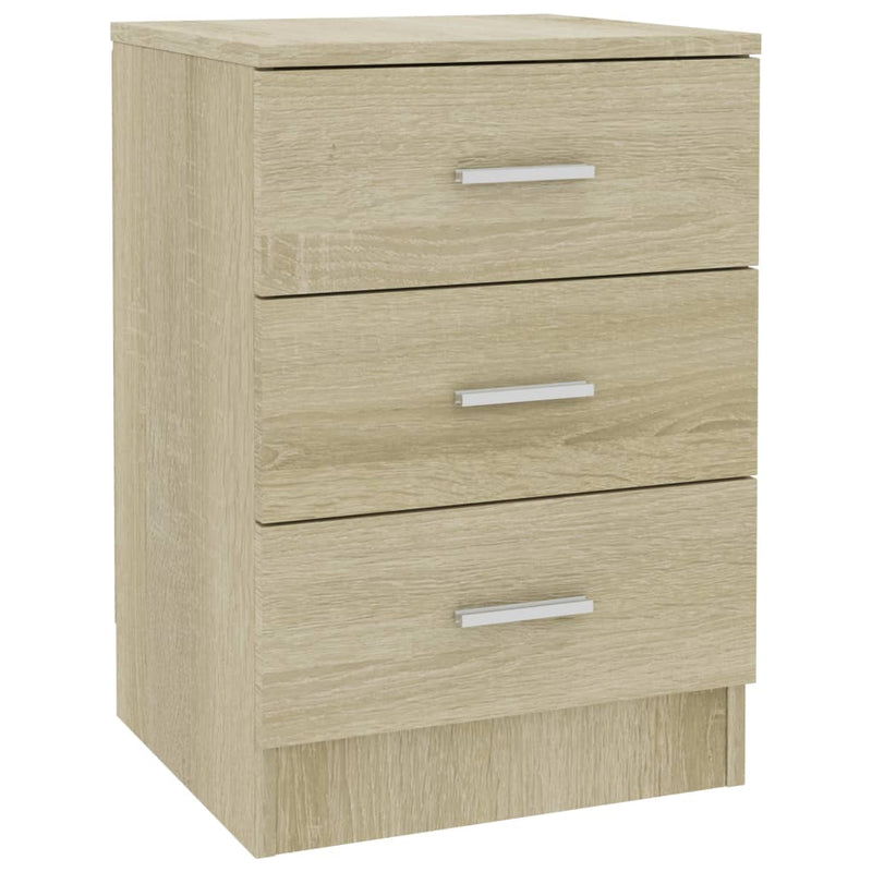 Nachtkastje 38x35x56 cm bewerkt hout sonoma eikenkleurig MeubelReus
