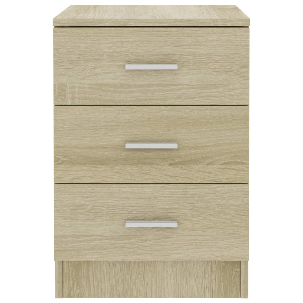 Nachtkastje 38x35x56 cm bewerkt hout sonoma eikenkleurig MeubelReus