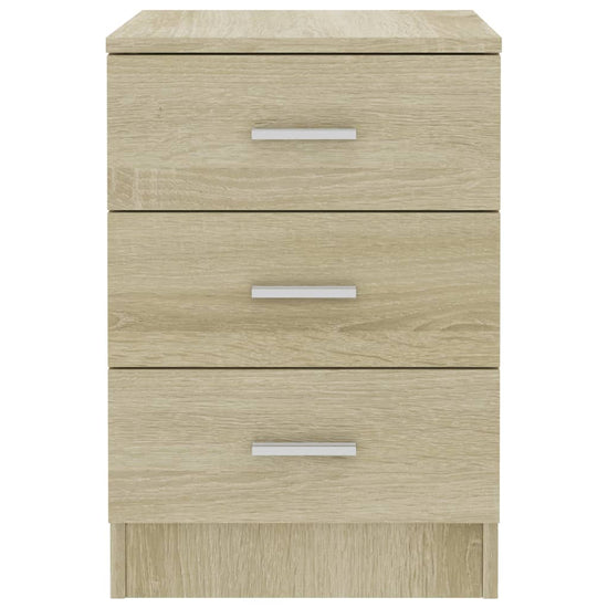 Nachtkastje 38x35x56 cm bewerkt hout sonoma eikenkleurig MeubelReus