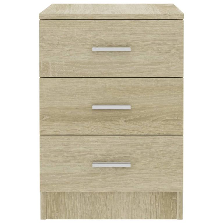 Nachtkastje 38x35x56 cm bewerkt hout sonoma eikenkleurig MeubelReus
