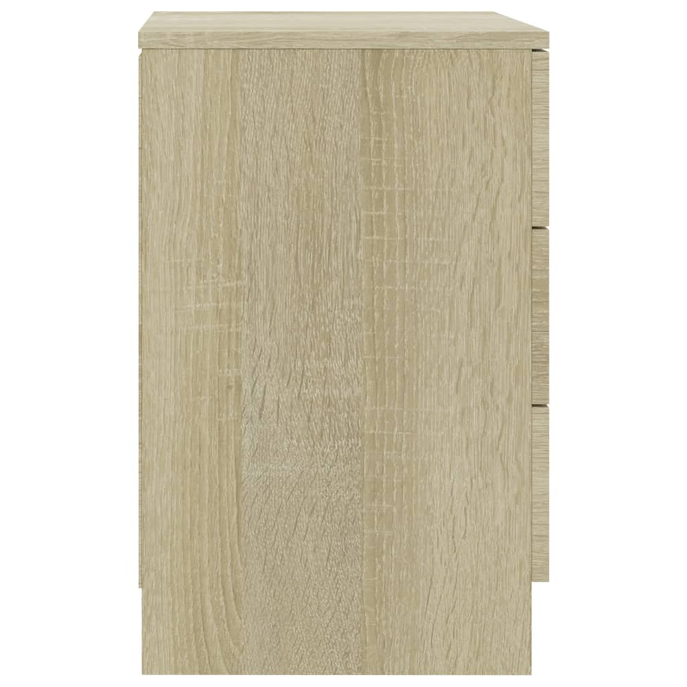 Nachtkastje 38x35x56 cm bewerkt hout sonoma eikenkleurig MeubelReus