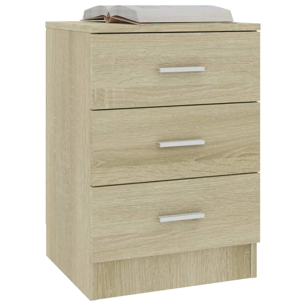Nachtkastjes 2 st 38x35x56 cm bewerkt hout sonoma eikenkleurig MeubelReus