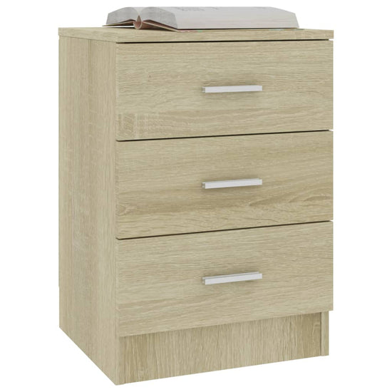 Nachtkastjes 2 st 38x35x56 cm bewerkt hout sonoma eikenkleurig MeubelReus