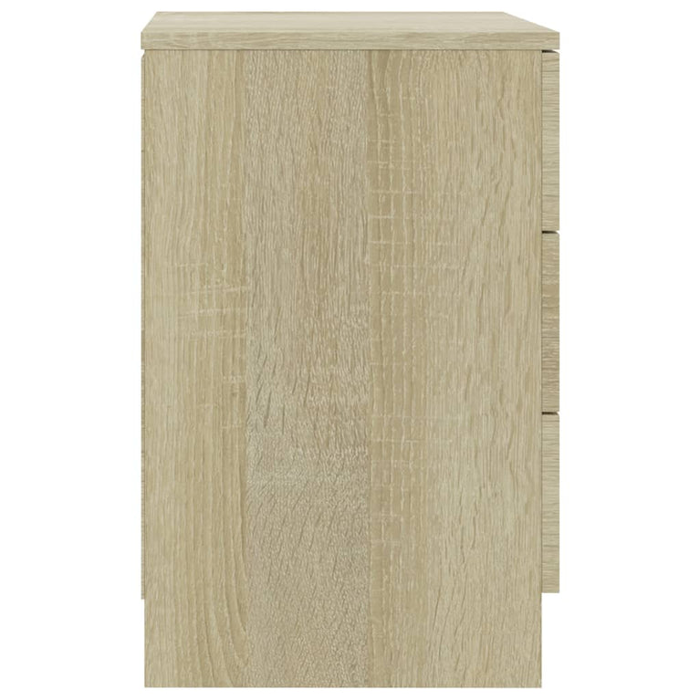 Nachtkastjes 2 st 38x35x56 cm bewerkt hout sonoma eikenkleurig MeubelReus