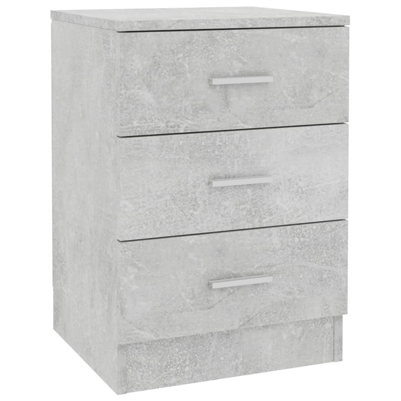 Nachtkastje 38x35x56 cm bewerkt hout betongrijs MeubelReus