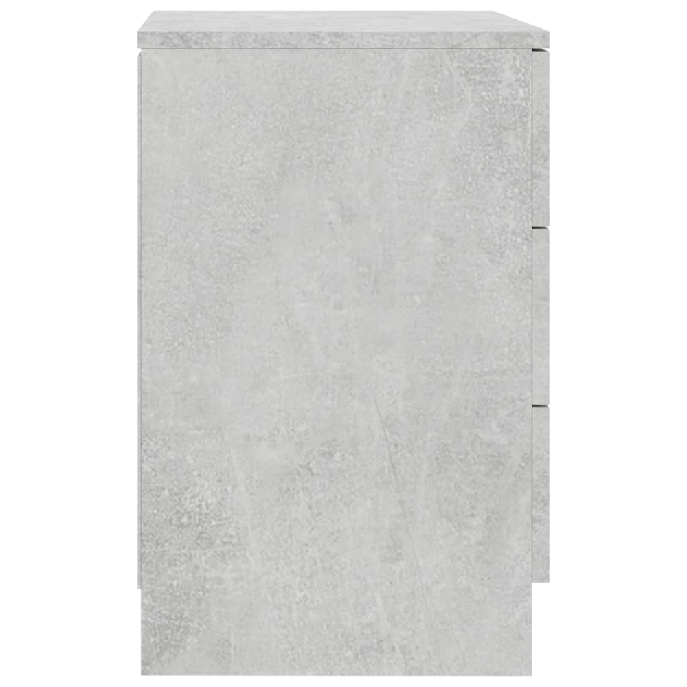 Nachtkastje 38x35x56 cm bewerkt hout betongrijs MeubelReus