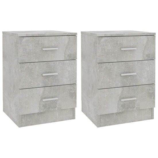 Nachtkastjes 2 st 38x35x56 cm bewerkt hout betongrijs MeubelReus