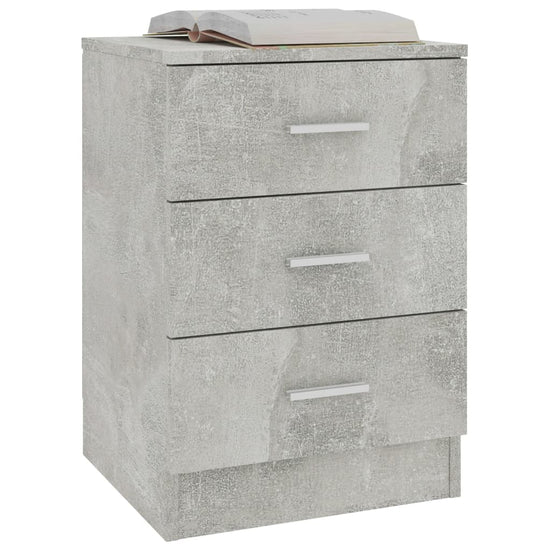 Nachtkastjes 2 st 38x35x56 cm bewerkt hout betongrijs MeubelReus