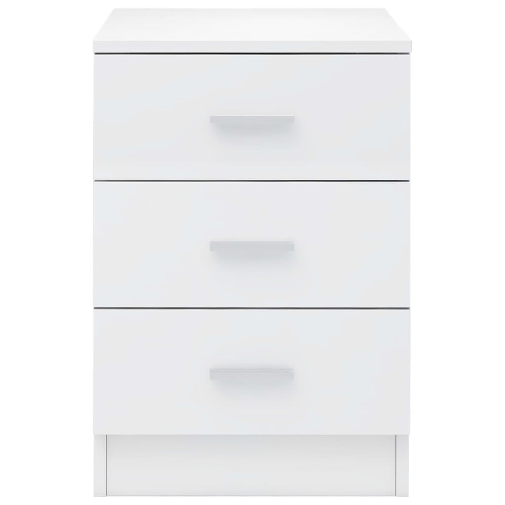 Nachtkastjes 2 st 38x35x56 cm bewerkt hout hoogglans wit MeubelReus
