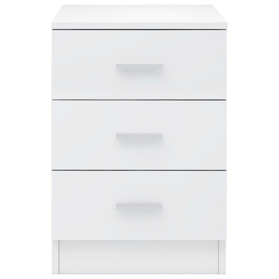 Nachtkastjes 2 st 38x35x56 cm bewerkt hout hoogglans wit MeubelReus