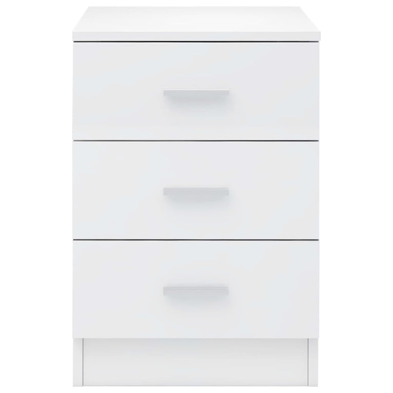 Nachtkastjes 2 st 38x35x56 cm bewerkt hout hoogglans wit MeubelReus