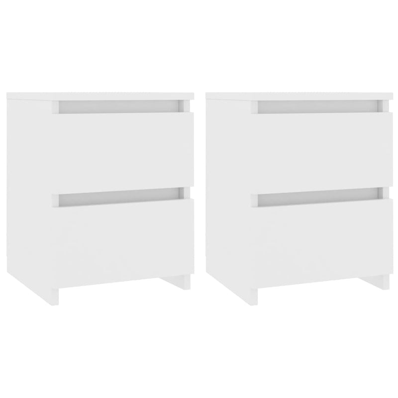 Nachtkastjes 2 st 30x30x40 cm bewerkt hout wit MeubelReus