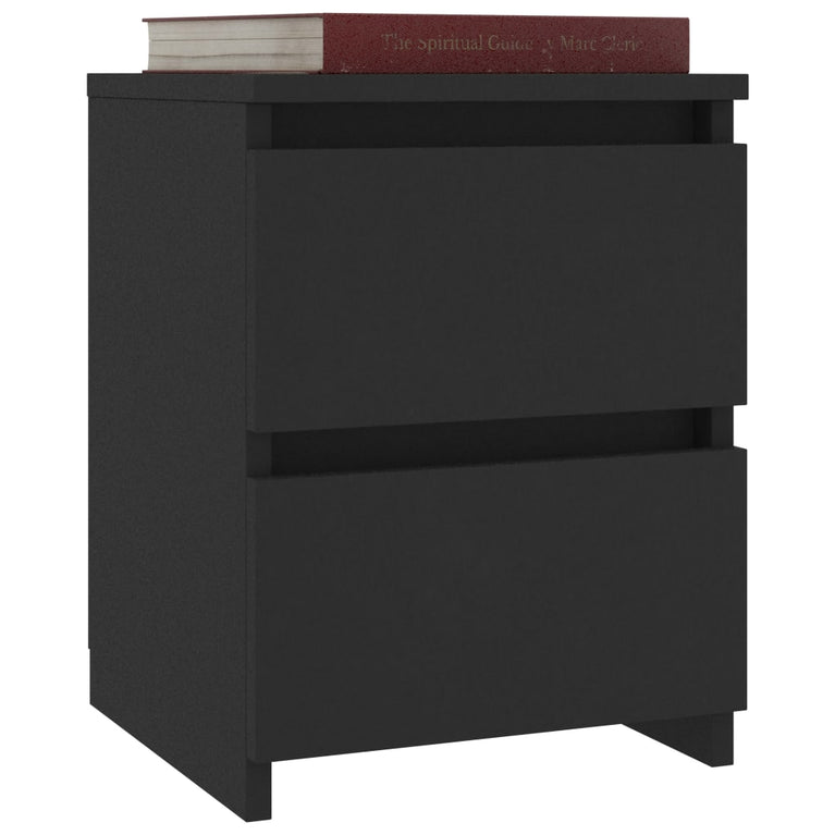 Nachtkastjes 2 st 30x30x40 cm bewerkt hout zwart MeubelReus