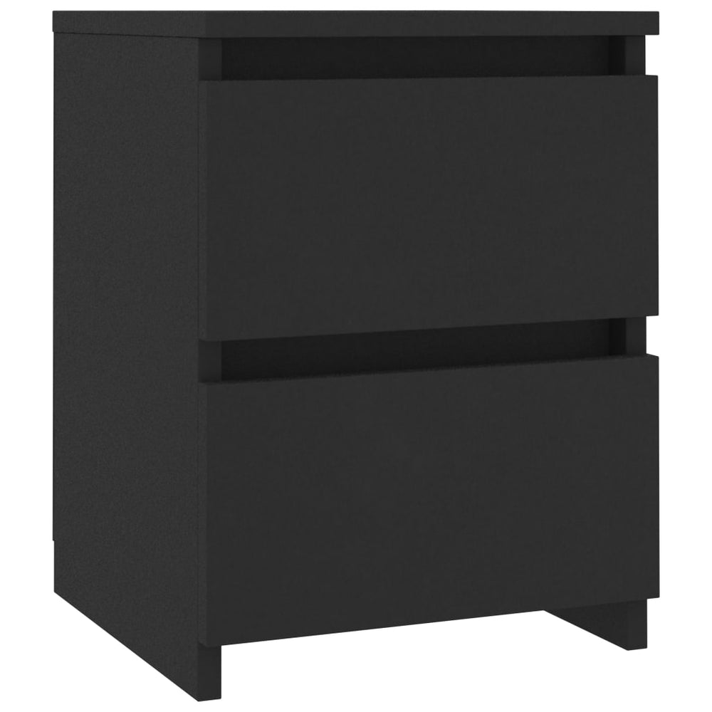 Nachtkastjes 2 st 30x30x40 cm bewerkt hout zwart MeubelReus