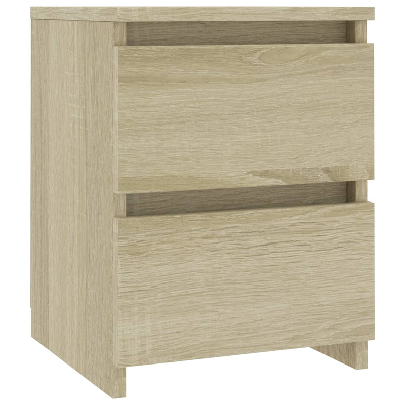 Nachtkastje 30x30x40 cm bewerkt hout sonoma eikenkleurig