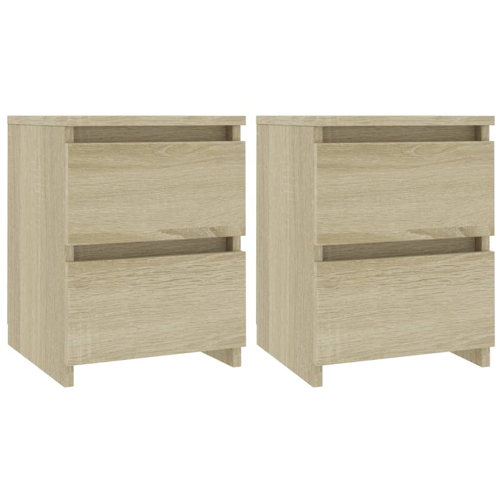 Nachtkastjes 2 st 30x30x40 cm bewerkt hout sonoma eikenkleurig MeubelReus