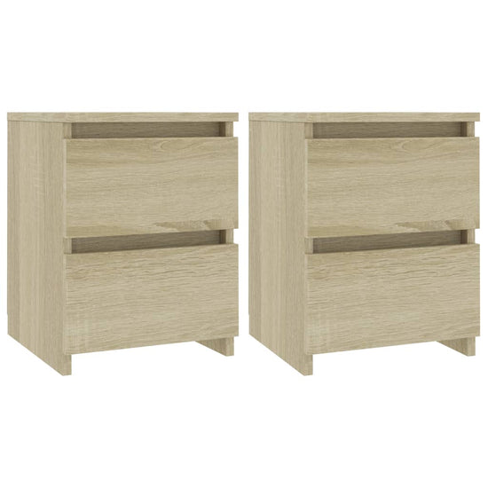 Nachtkastjes 2 st 30x30x40 cm bewerkt hout sonoma eikenkleurig MeubelReus