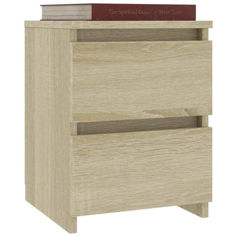 Nachtkastjes 2 st 30x30x40 cm bewerkt hout sonoma eikenkleurig MeubelReus