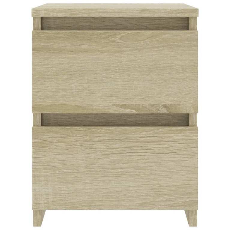 Nachtkastjes 2 st 30x30x40 cm bewerkt hout sonoma eikenkleurig MeubelReus