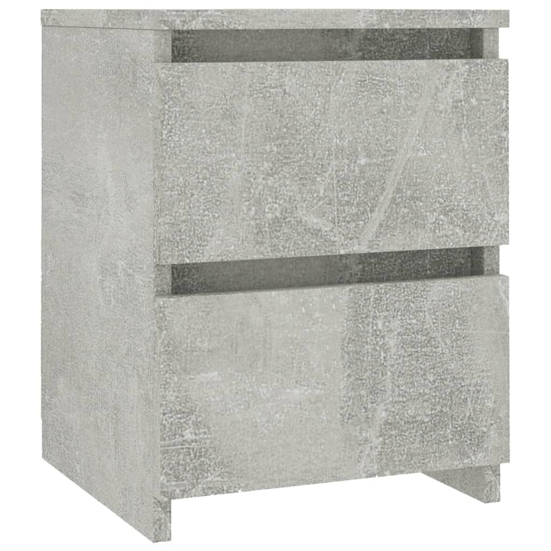 Nachtkastje 30x30x40 cm bewerkt hout betongrijs