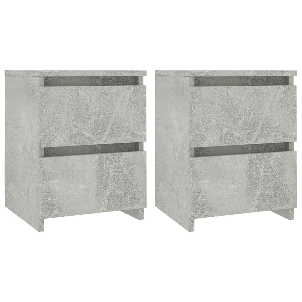 Nachtkastjes 2 st 30x30x40 cm bewerkt hout betongrijs MeubelReus