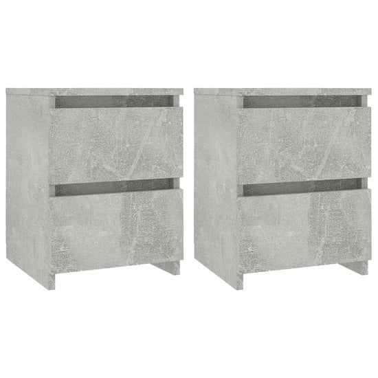 Nachtkastjes 2 st 30x30x40 cm bewerkt hout betongrijs MeubelReus