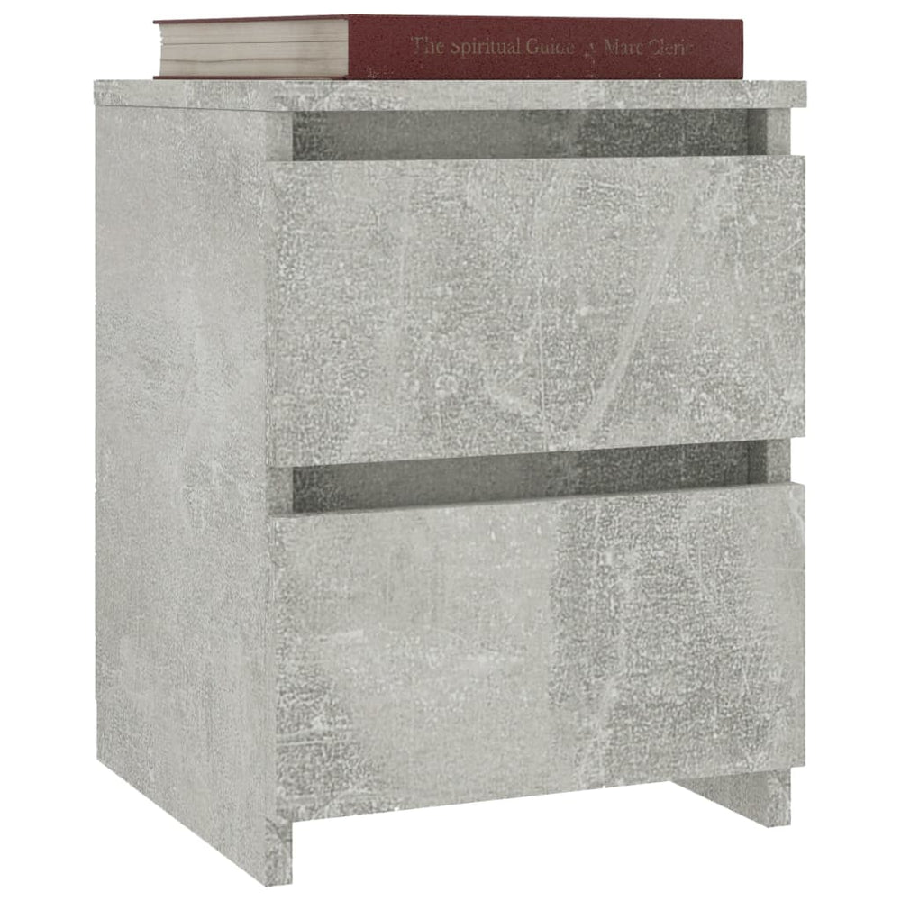 Nachtkastjes 2 st 30x30x40 cm bewerkt hout betongrijs MeubelReus