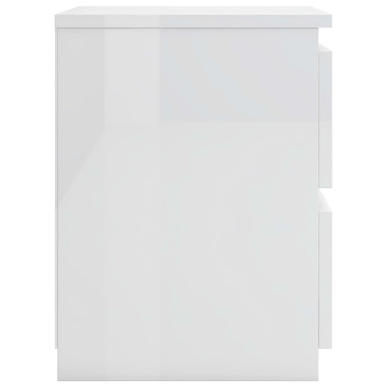 Nachtkastjes 2 st 30x30x40 cm bewerkt hout hoogglans wit MeubelReus