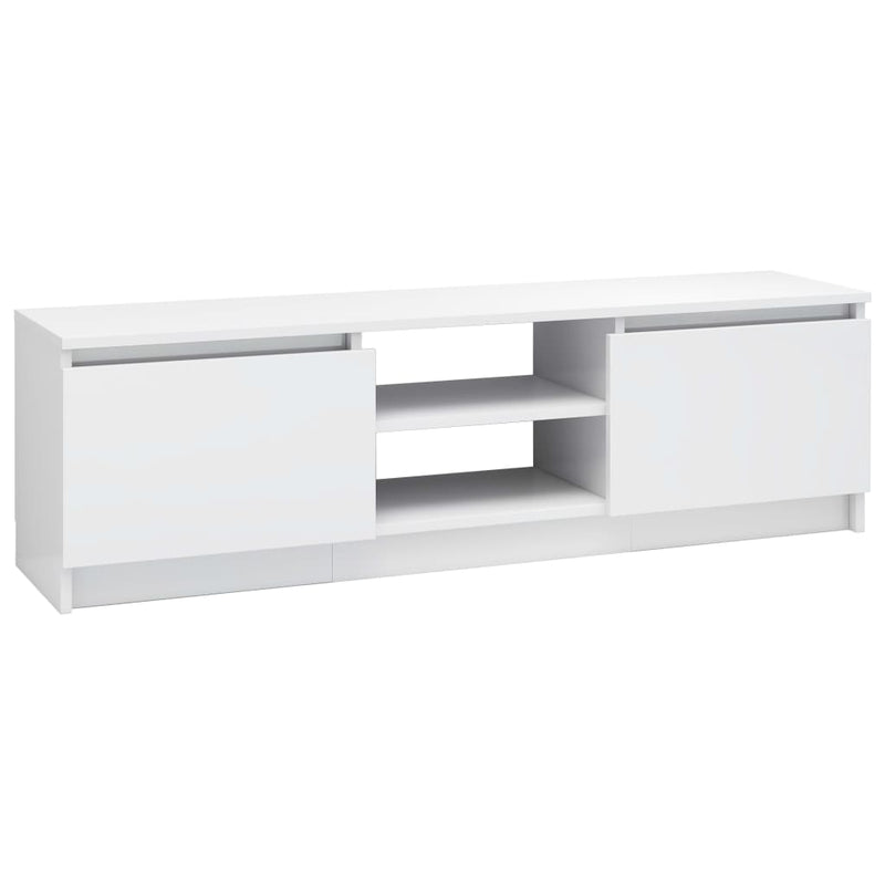 Tv-meubel 120x30x35,5 cm bewerkt hout hoogglans wit MeubelReus