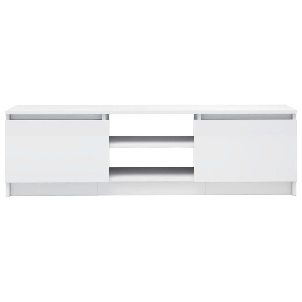 Tv-meubel 120x30x35,5 cm bewerkt hout hoogglans wit MeubelReus