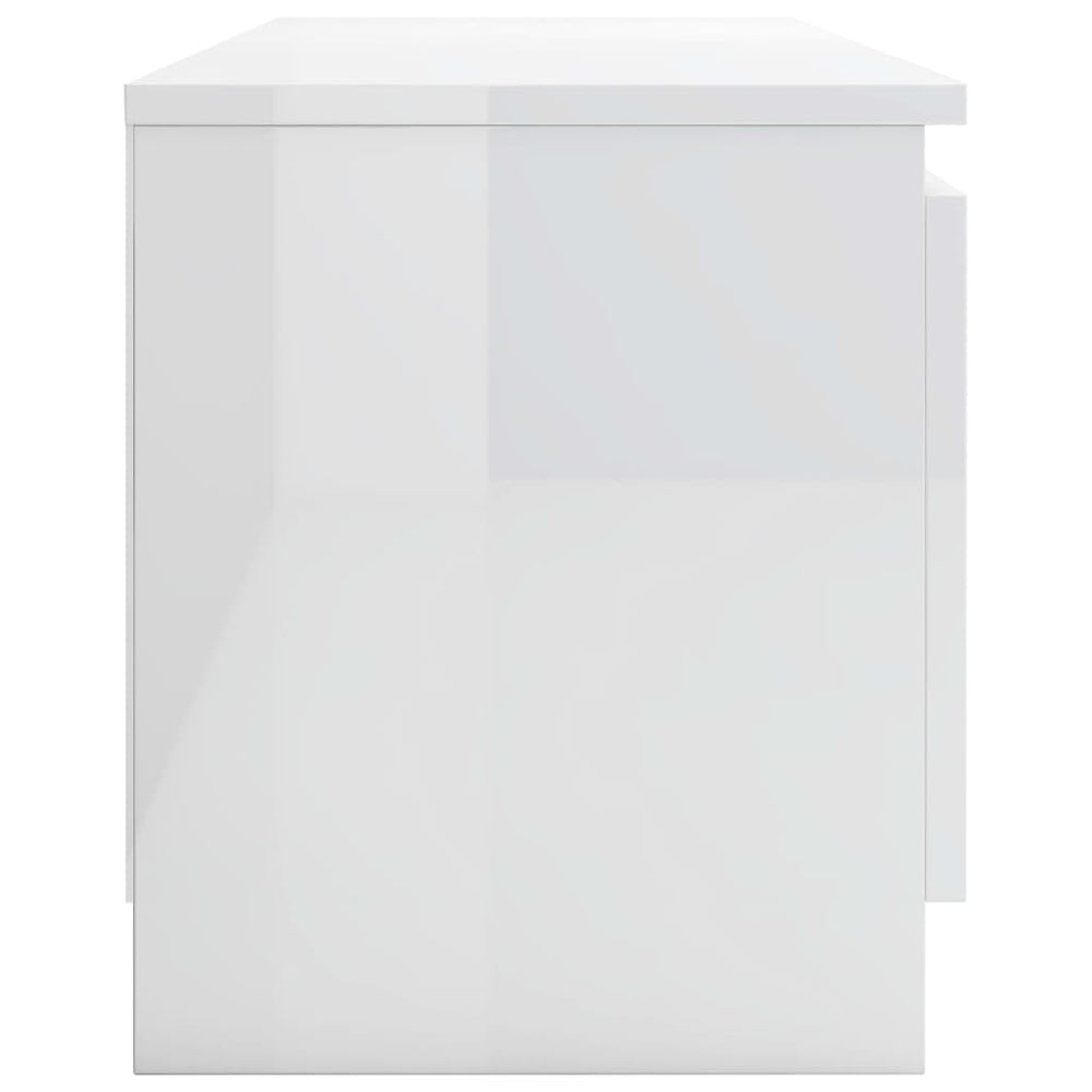 Tv-meubel 120x30x35,5 cm bewerkt hout hoogglans wit MeubelReus