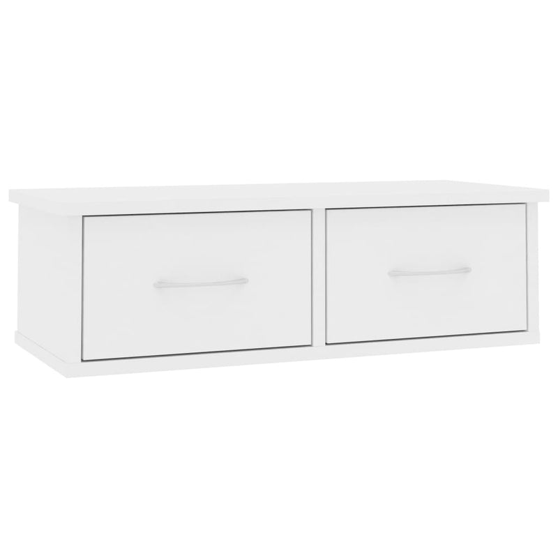 Wandschap met lades 60x26x18,5 cm bewerkt hout wit MeubelReus