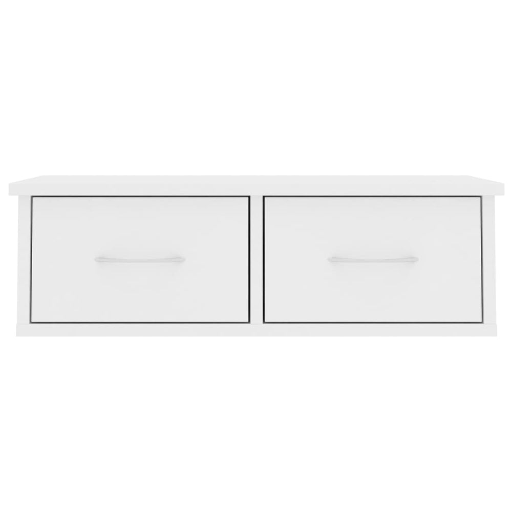 Wandschap met lades 60x26x18,5 cm bewerkt hout wit MeubelReus