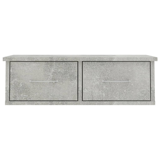 Wandschap met lades 60x26x18,5 cm bewerkt hout betongrijs MeubelReus