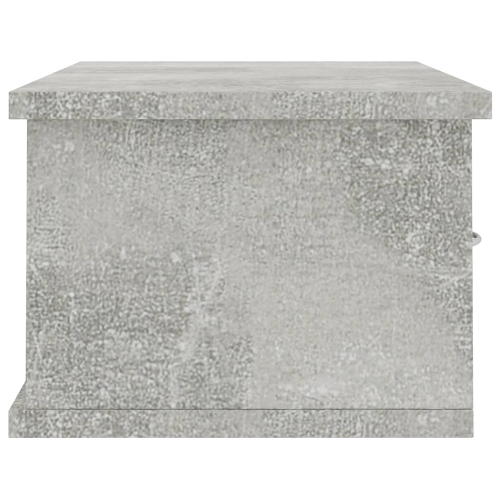 Wandschap met lades 60x26x18,5 cm bewerkt hout betongrijs MeubelReus