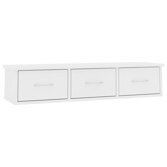 Wandschap met lades 88x26x18,5 cm spaanplaat wit MeubelReus