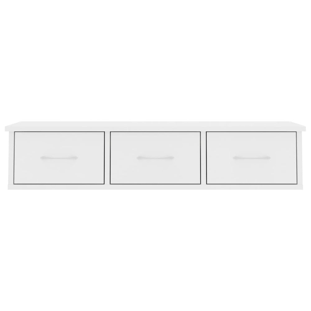 Wandschap met lades 88x26x18,5 cm spaanplaat wit MeubelReus