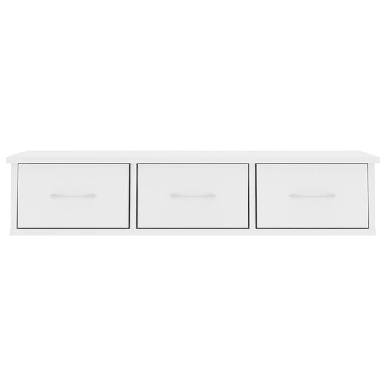 Wandschap met lades 88x26x18,5 cm spaanplaat wit MeubelReus