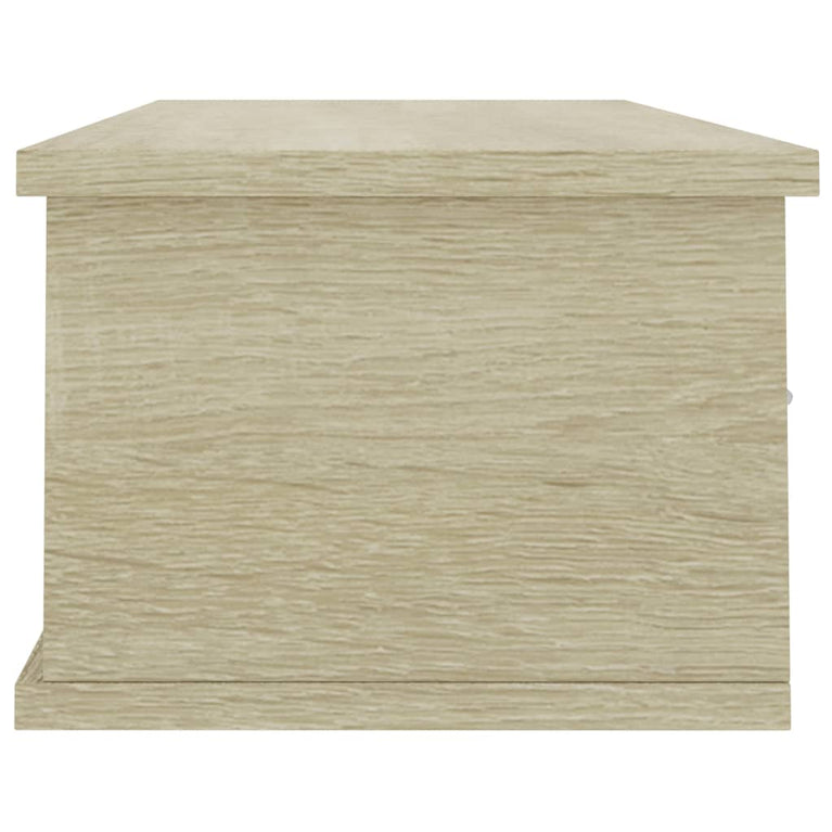 Wandschap met lades 88x26x18,5 cm spaanplaat sonoma eikenkleurig