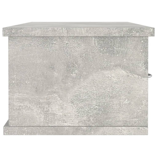 Wandschap met lades 88x26x18,5 cm spaanplaat betongrijs MeubelReus