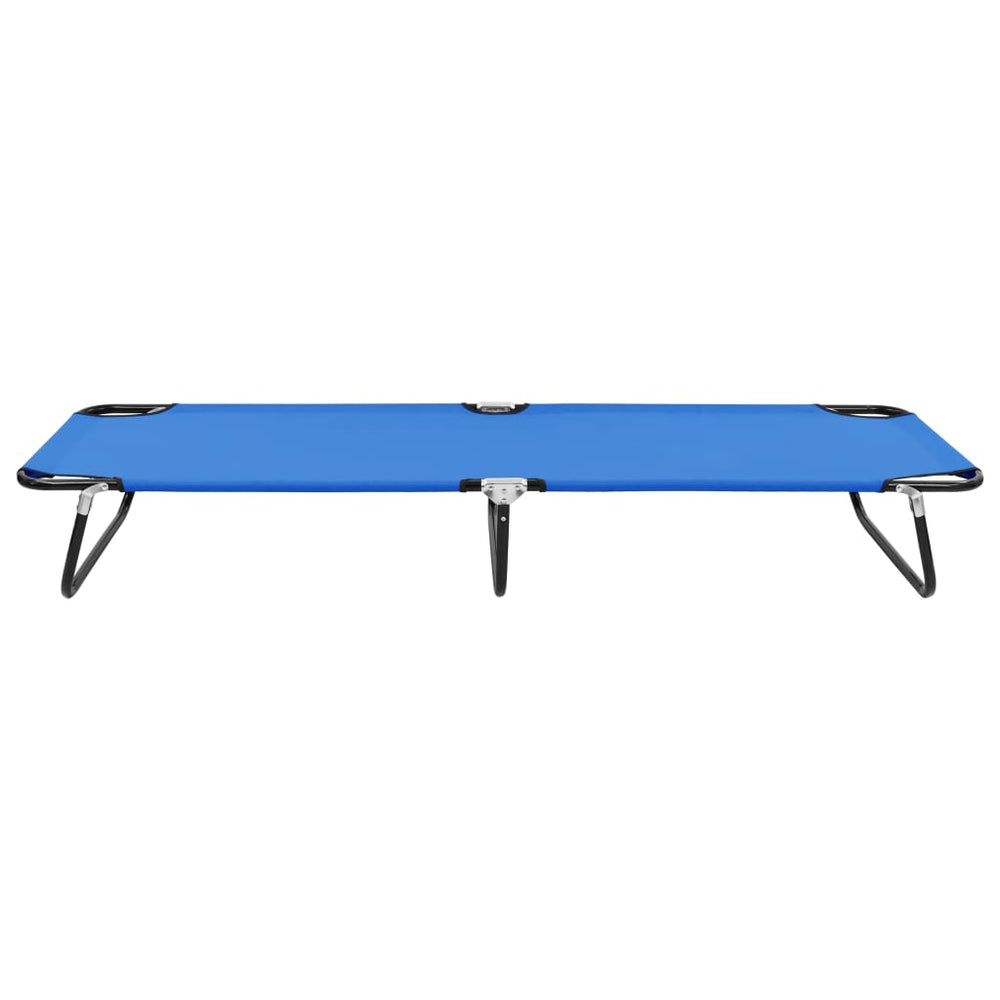 Ligbed inklapbaar staal blauw MeubelReus