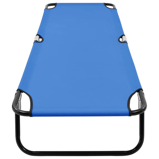 Ligbed inklapbaar staal blauw MeubelReus