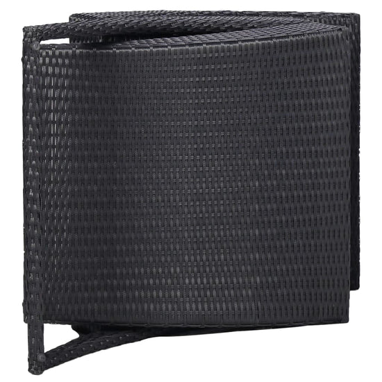 Ligbed met kussen poly rattan zwart MeubelReus