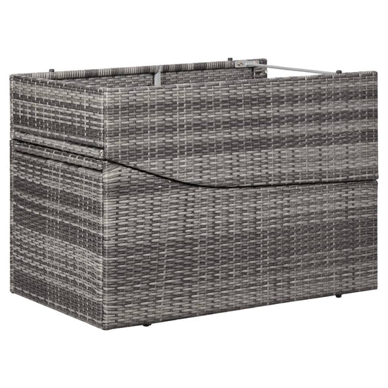 Ligbed met kussen poly rattan grijs MeubelReus