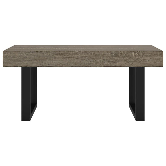 Salontafel 90x45x40 cm MDF en ijzer grijs en zwart MeubelReus