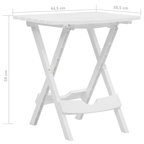 Tuintafel inklapbaar 45,5x38,5x50 cm wit MeubelReus