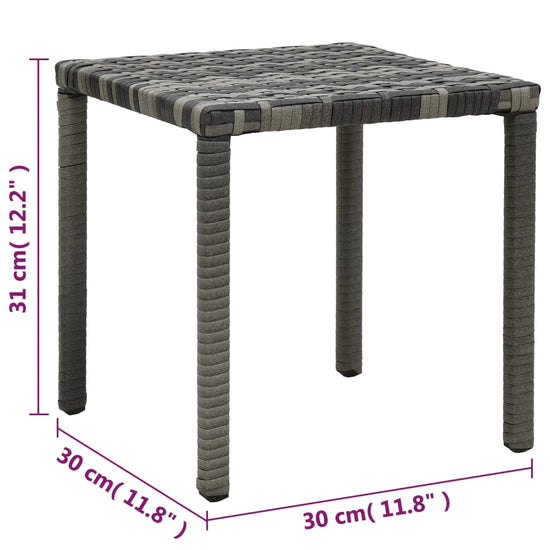 Ligbedden met tafel poly rattan antraciet MeubelReus