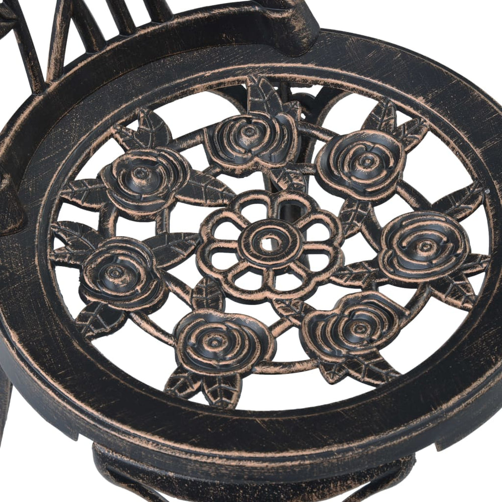 Bistrostoelen 2 st gietaluminium bronskleurig MeubelReus