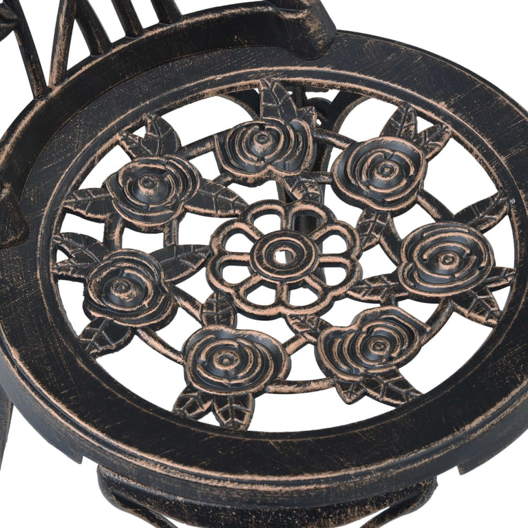 Bistrostoelen 2 st gietaluminium bronskleurig MeubelReus