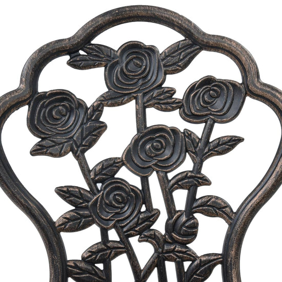 Bistrostoelen 2 st gietaluminium bronskleurig MeubelReus